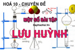 Bài tập về Lưu huỳnh (S), Lưu huỳnh dioxit SO2 và Hidro sunfua H2S - hoá lớp 10
